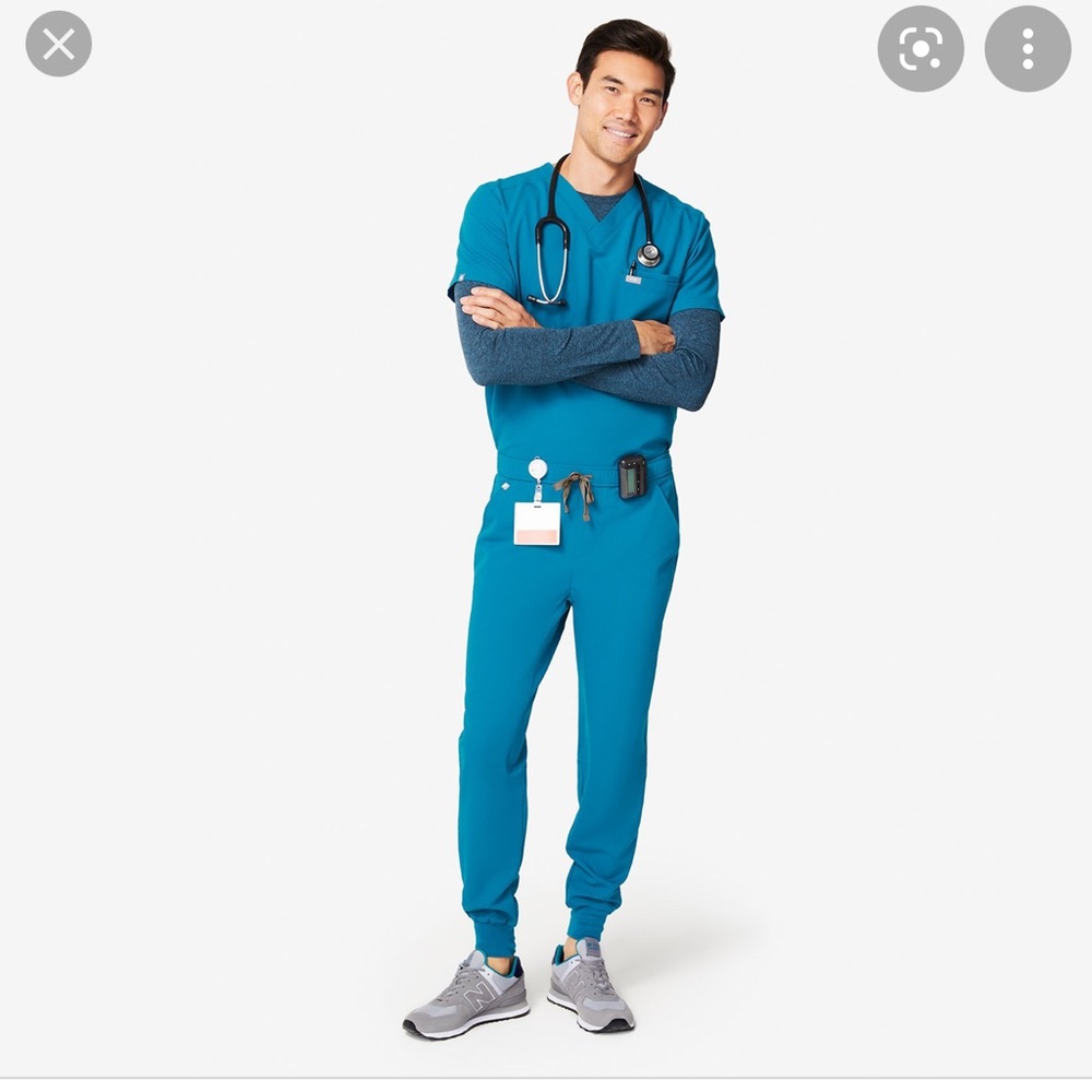 Figs XS Alps Blue Scrubs Set BNWT